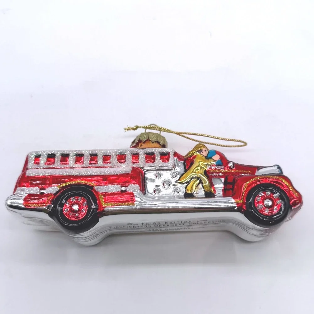 Firefighters Ornament‎ Collection 1957 Pumper blown glass Fire Truck 3rd Edition